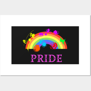 Flower Rainbow Gay Pride Message Posters and Art